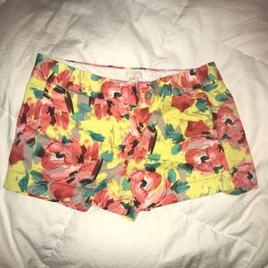 Yellow Floral Shorts